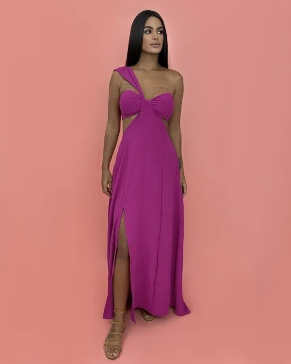 Vestido Antonela - Fúcsia