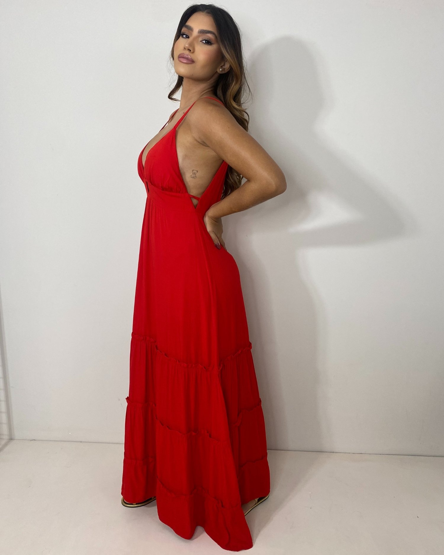 Vestido Raquel - Vermelho - Image 3