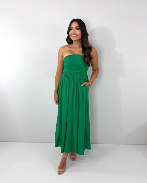 Vestido Perla - Verde Bandeira