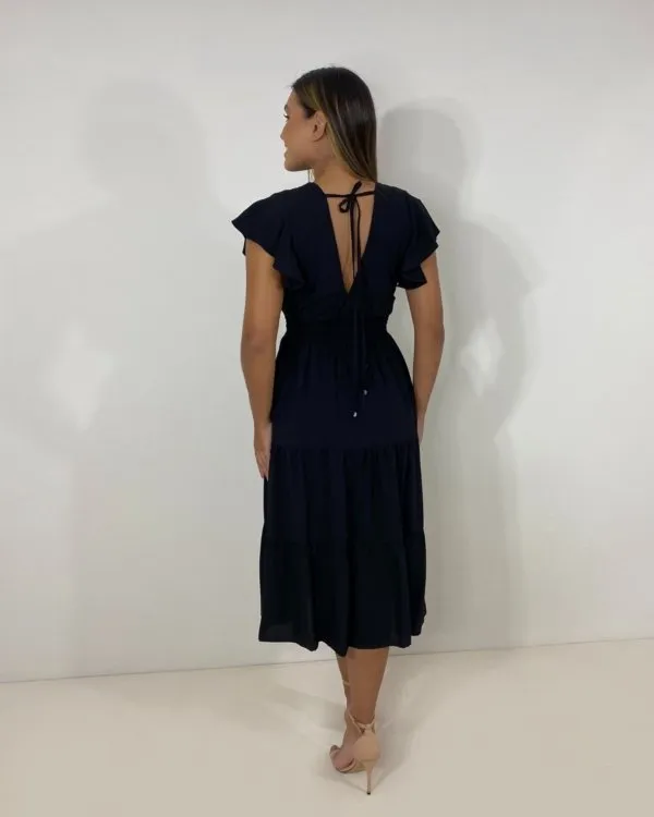 Vestido Laís Midi - Preto