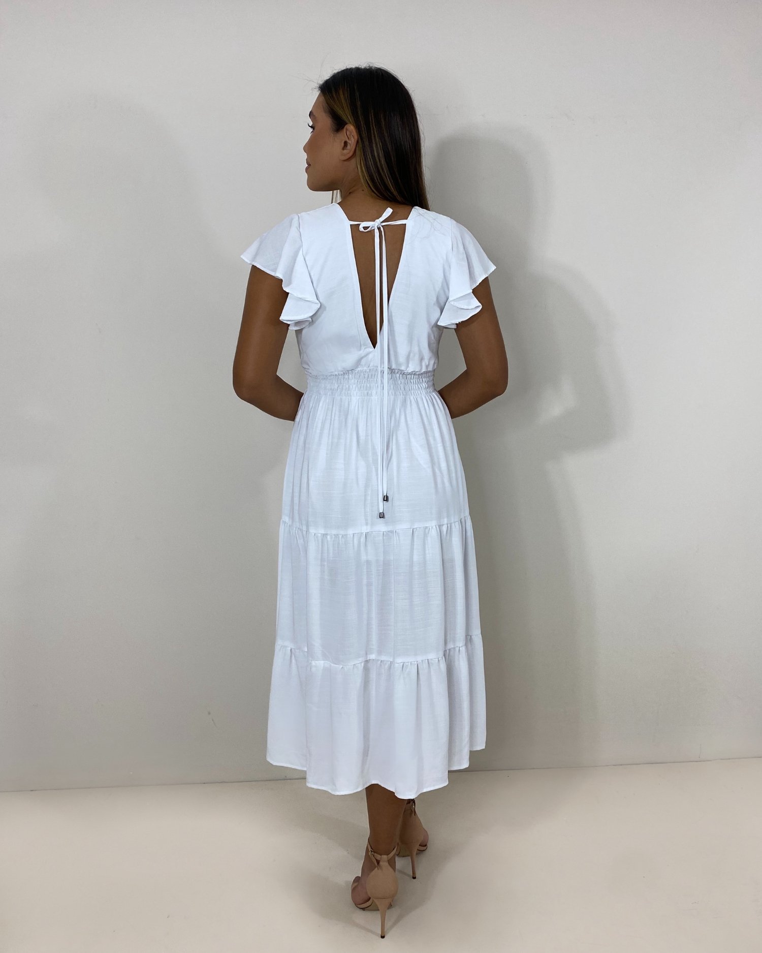 Vestido Laís Midi - Branco - Image 2