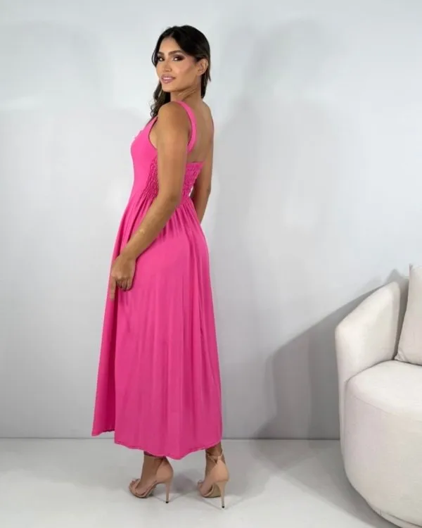 Vestido Samanta - Rosa Chiclete