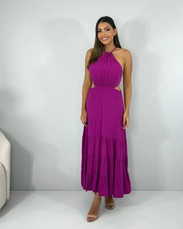 Vestido Estefane - Fúcsia