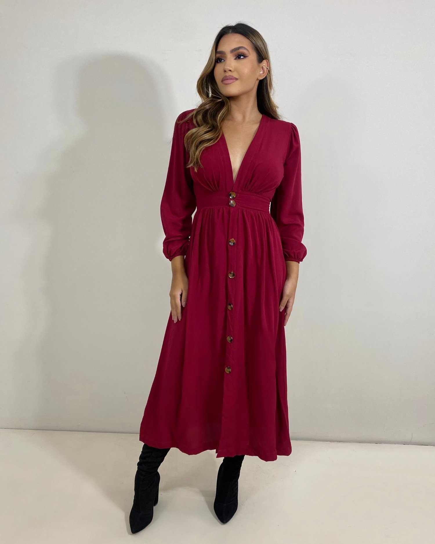 Vestido Clara - Marsala - Image 2