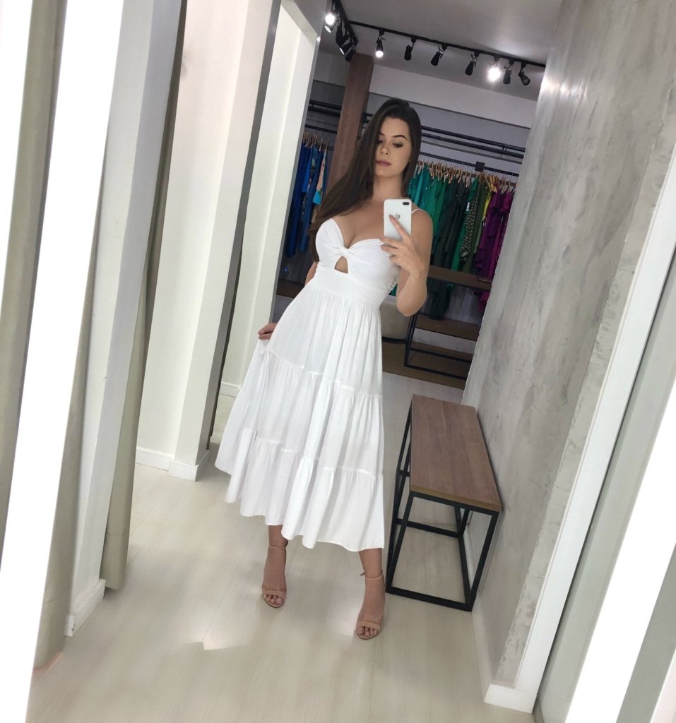 Vestido Jéssica Midi - Branco