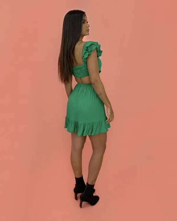 Vestido Andréia - Verde Bandeira