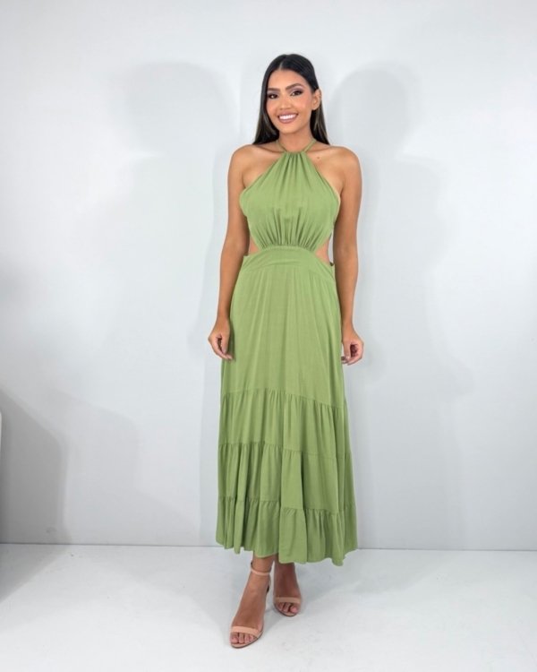 Vestido Estefane - Folhagem