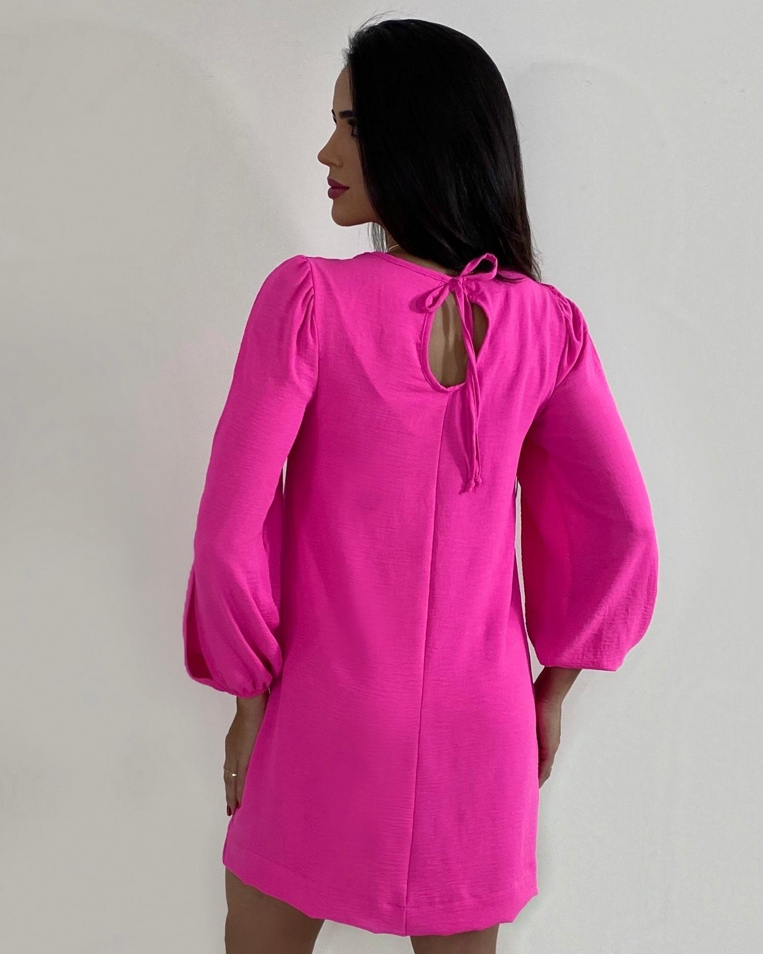 Vestido Eloá - Rosa Chiclete - Image 4