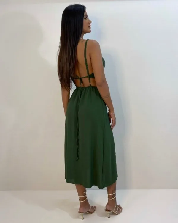 Vestido Kelly - Verde Militar