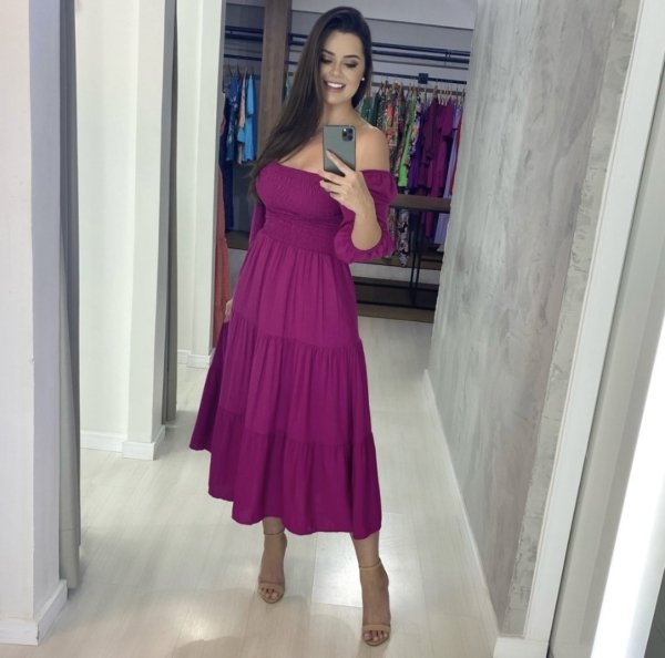 Vestido Juliana - Fúcsia