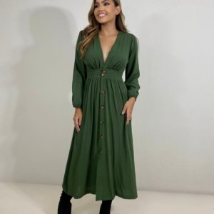 Vestido Clara - Verde Militar - Image 2