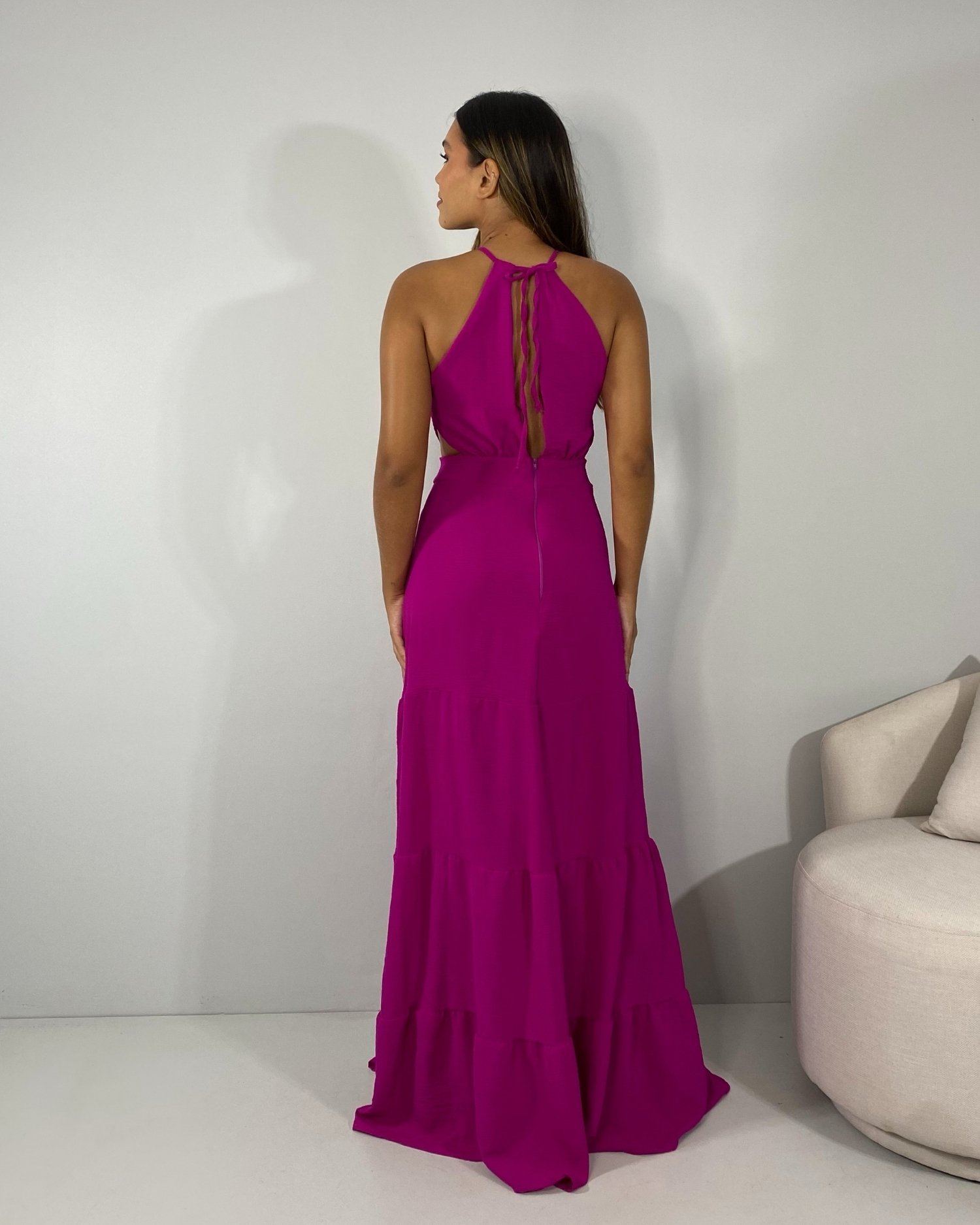 Vestido Estefane Longo - Fúcsia - Image 5