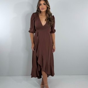 Vestido Berenice - Marrom - Image 3