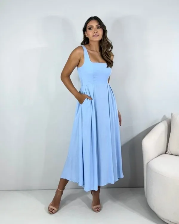 Vestido Samanta - Azul Serenity