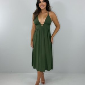 Vestido Heloína - Verde Militar - Image 1