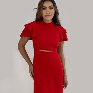 Vestido Suellen - Vermelho - Image 1
