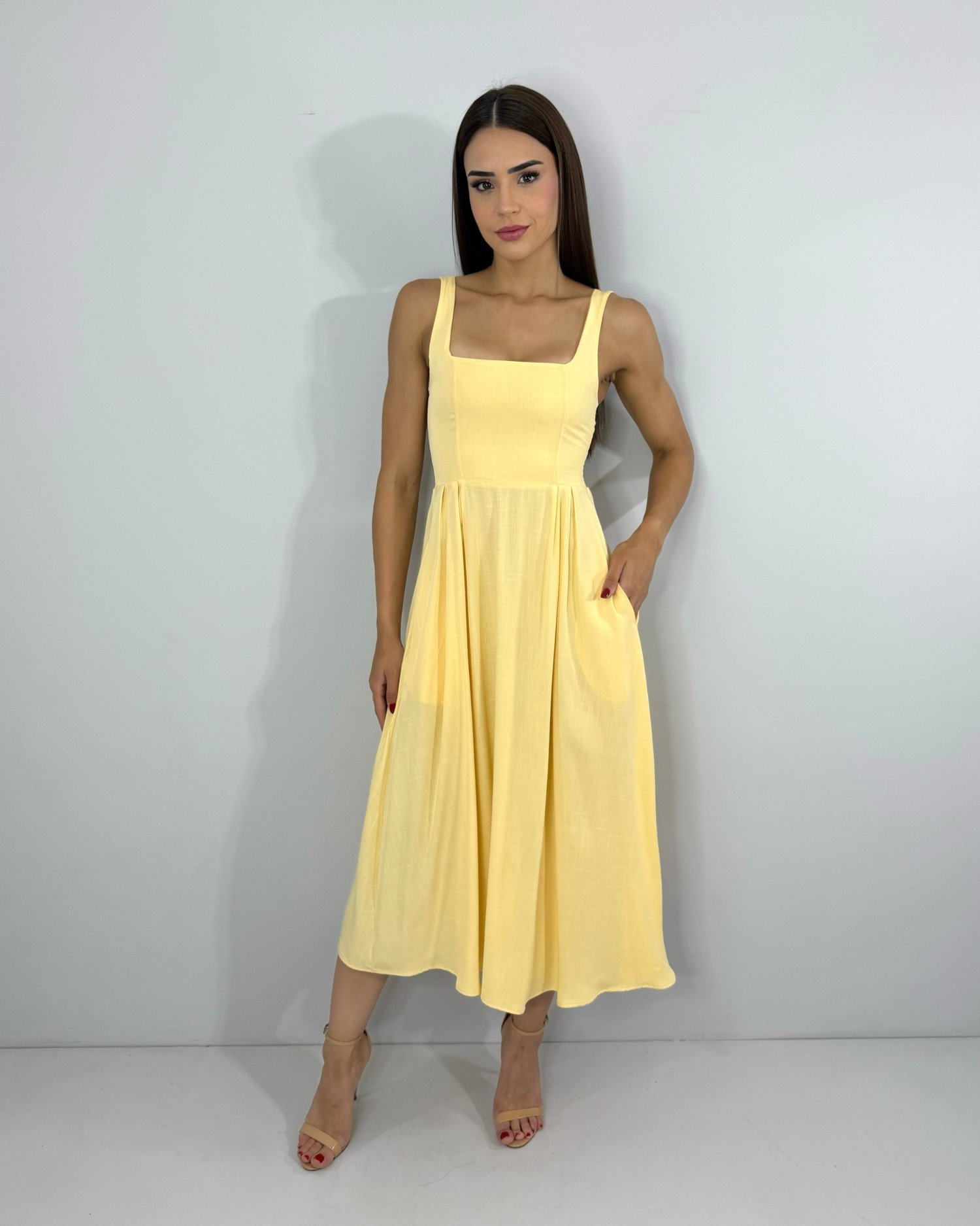 Vestido Samanta - Amarelo Claro - Image 4
