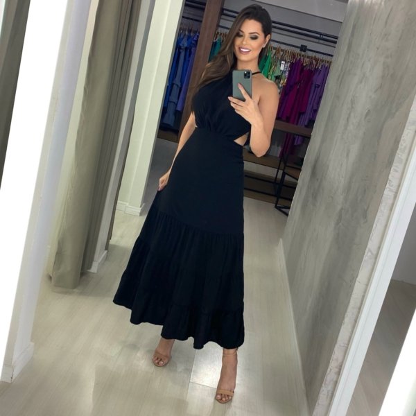 Vestido Estefane - Preto
