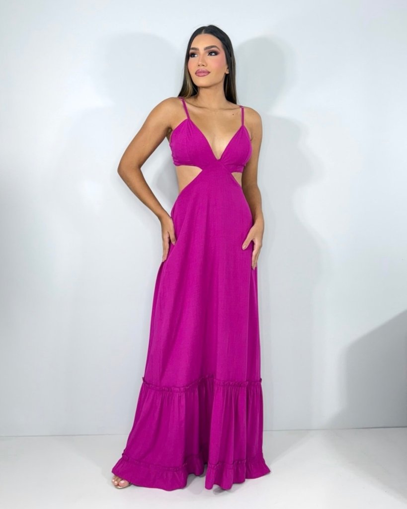 Vestido Launa - Fúcsia