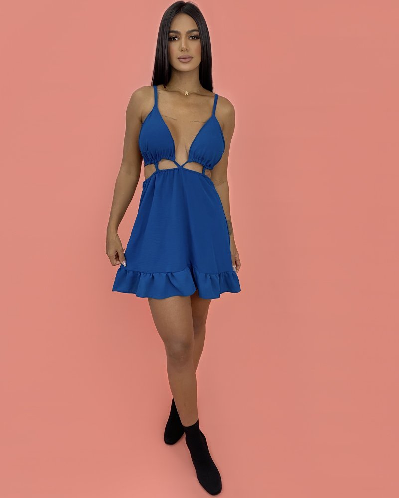 Vestido Nicole - Azul Petróleo