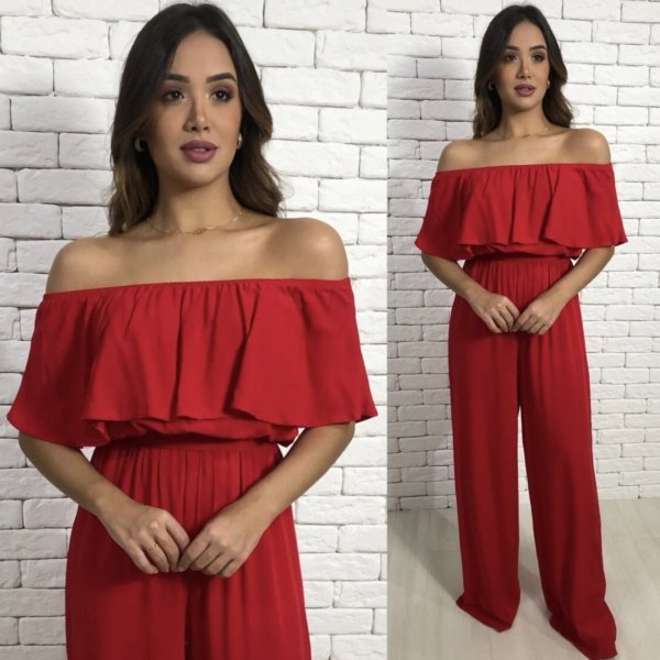 Macacão Luíza - Vermelho