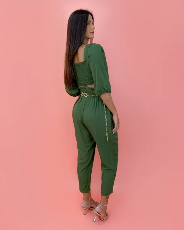 Cropped Cíntia - Verde Militar