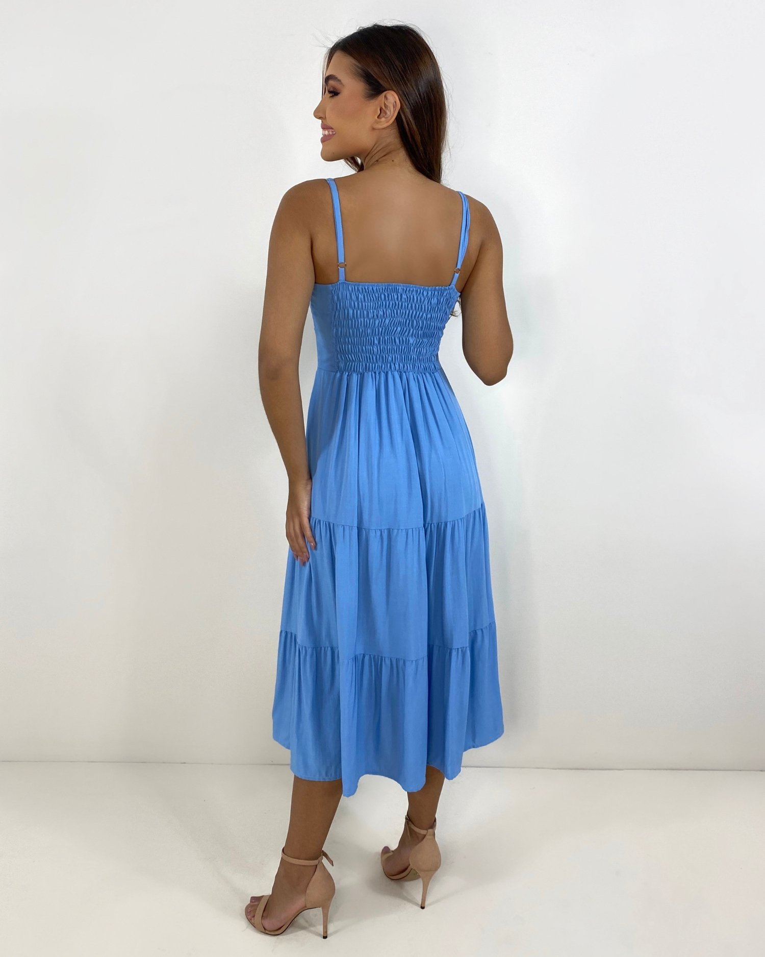 Vestido Jéssica Midi - Azul Claro - Image 5