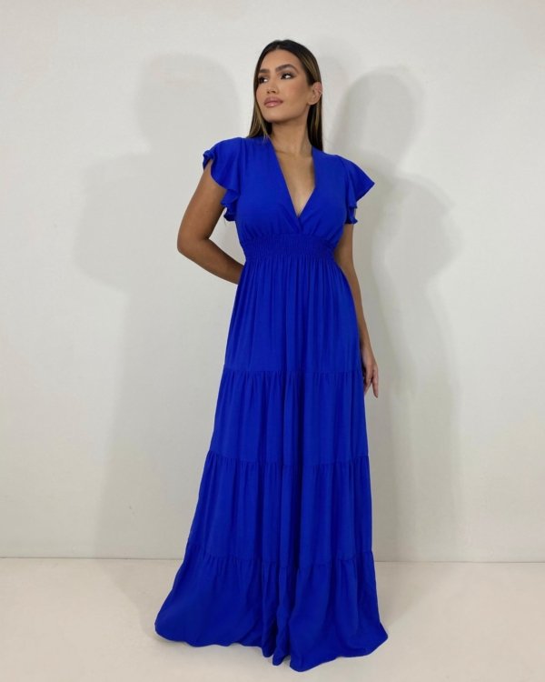 Vestido Laís Longo - Azul Royal