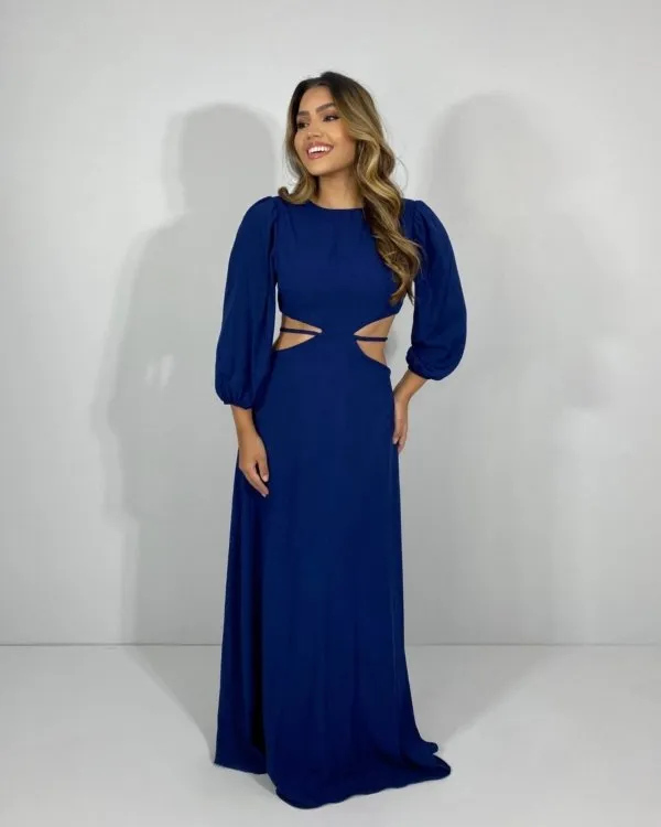 Vestido Giza - Azul Marinho