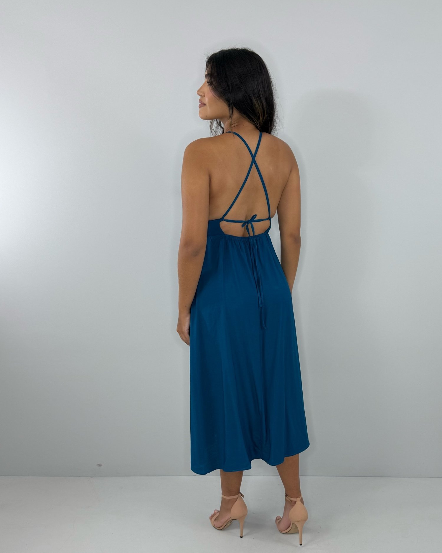Vestido Heloína - Azul Petróleo - Image 3