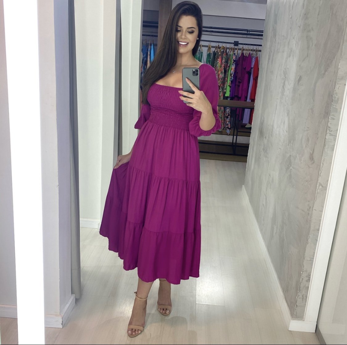 Vestido Juliana - Fúcsia - Image 4