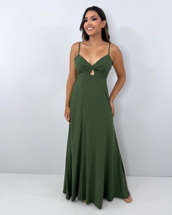 Vestido Eliana - Verde Militar
