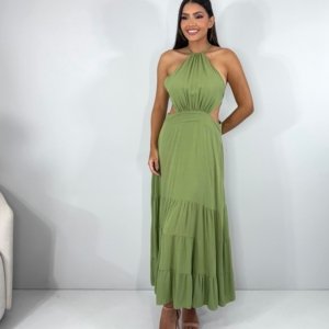 Vestido Estefane - Folhagem - Image 1