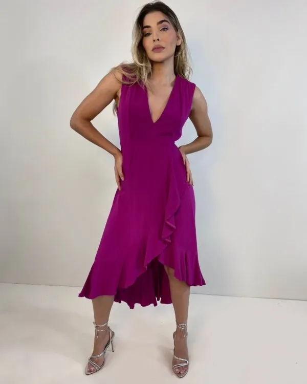 Vestido Alessandra - Fúcsia