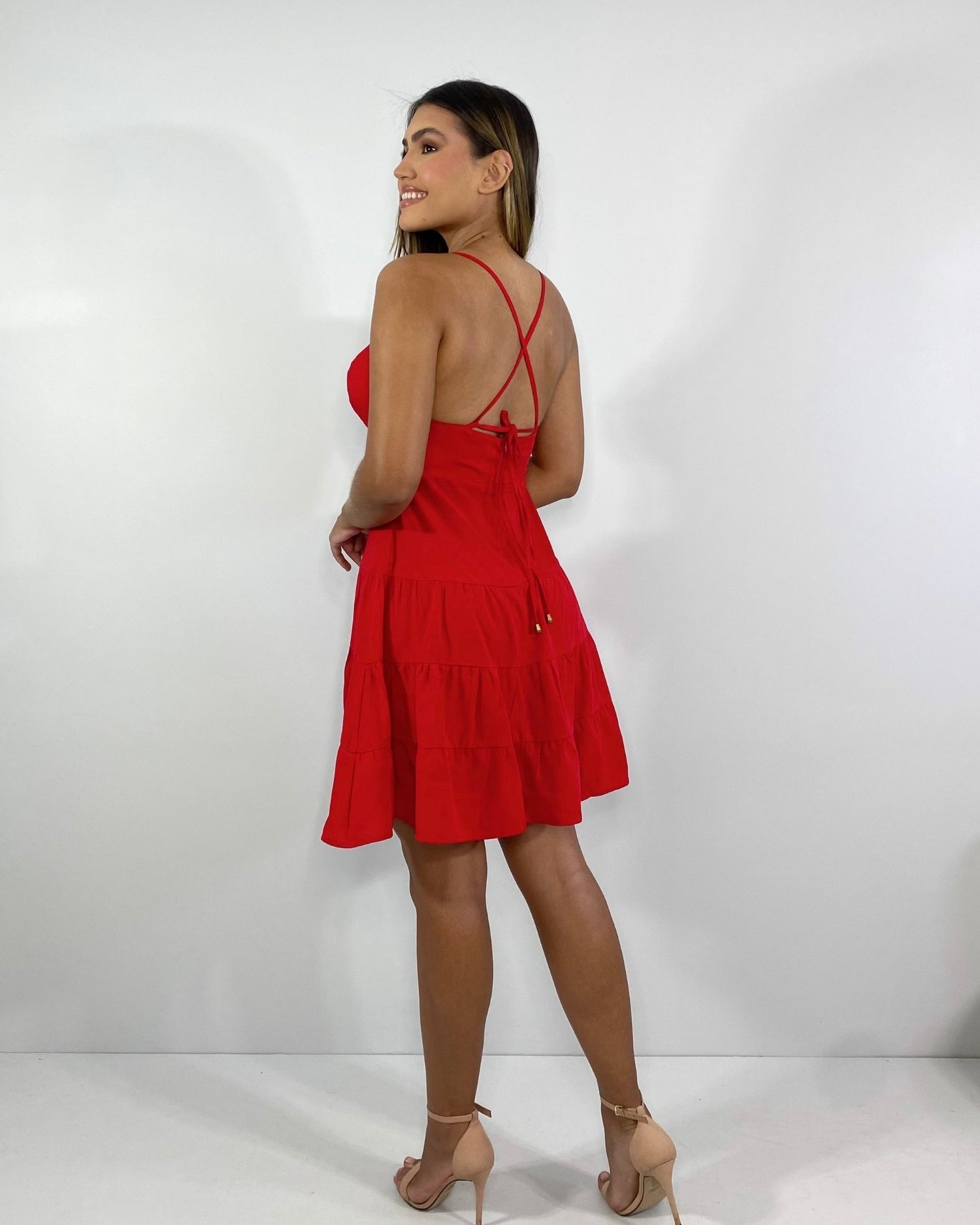 Vestido Chloe - Vermelho - Image 3