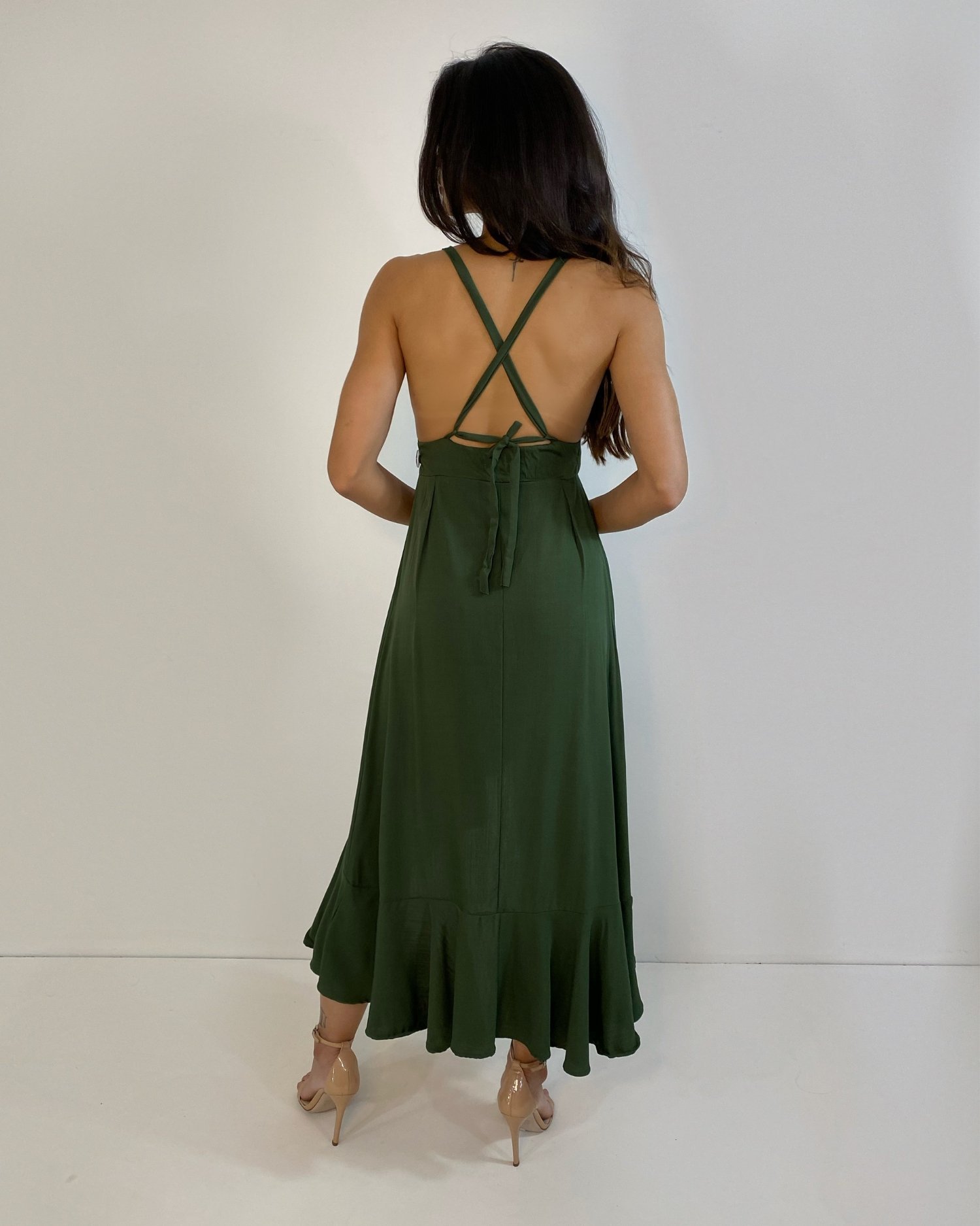 Vestido Zaya - Verde Militar - Image 3