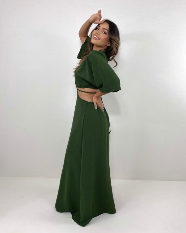 Vestido Cibele - Verde Militar