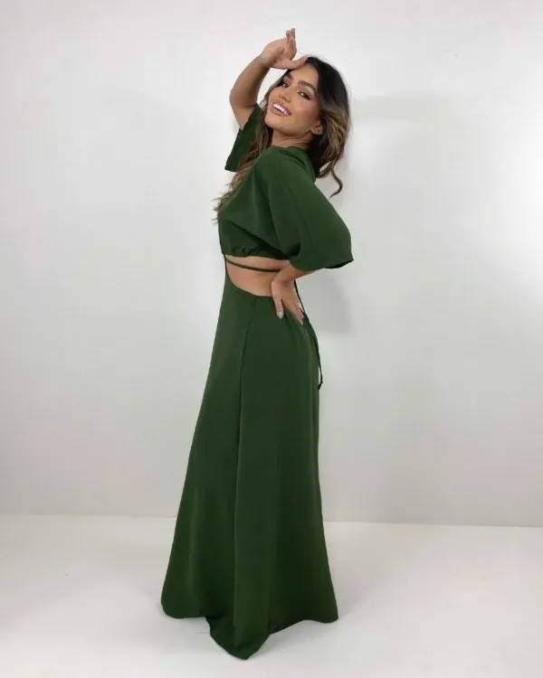 Vestido Cibele - Verde Militar