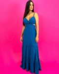 Vestido Laise – Azul Petróleo