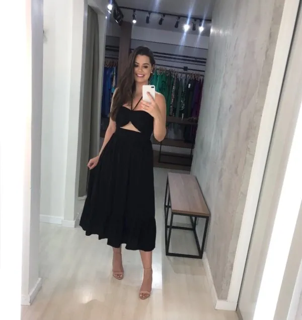 Saia Maria Eduarda - Preto