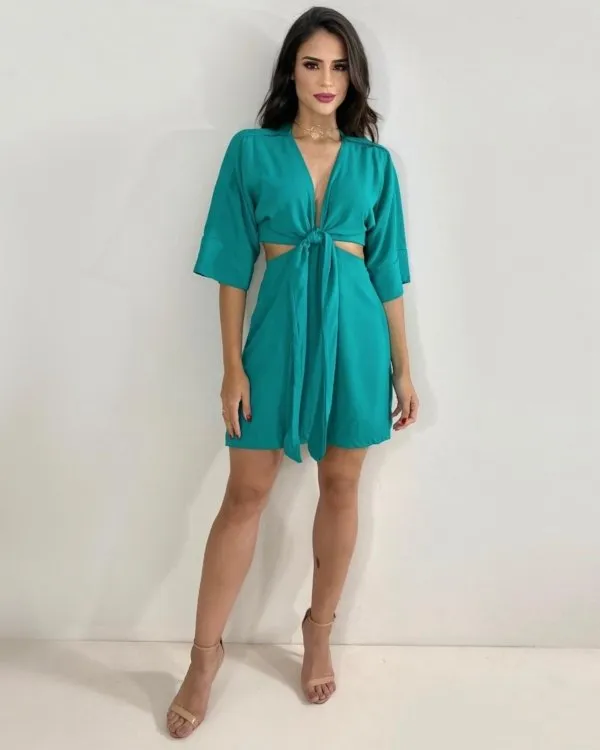 Vestido Mariana - Turquesa