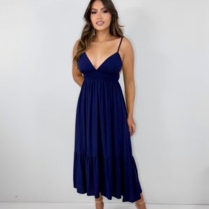 Vestido Beatriz - Azul Marinho - Image 1