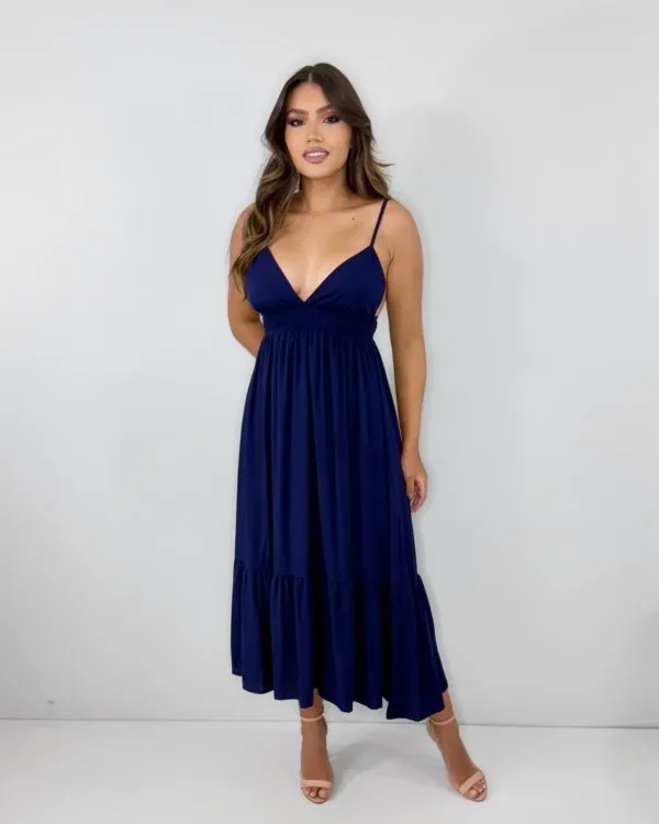 Vestido Beatriz - Azul Marinho