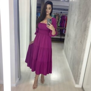 Vestido Juliana - Fúcsia - Image 1