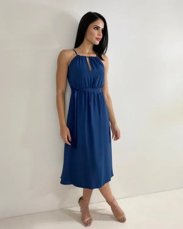 Vestido Isadora - Azul Marinho