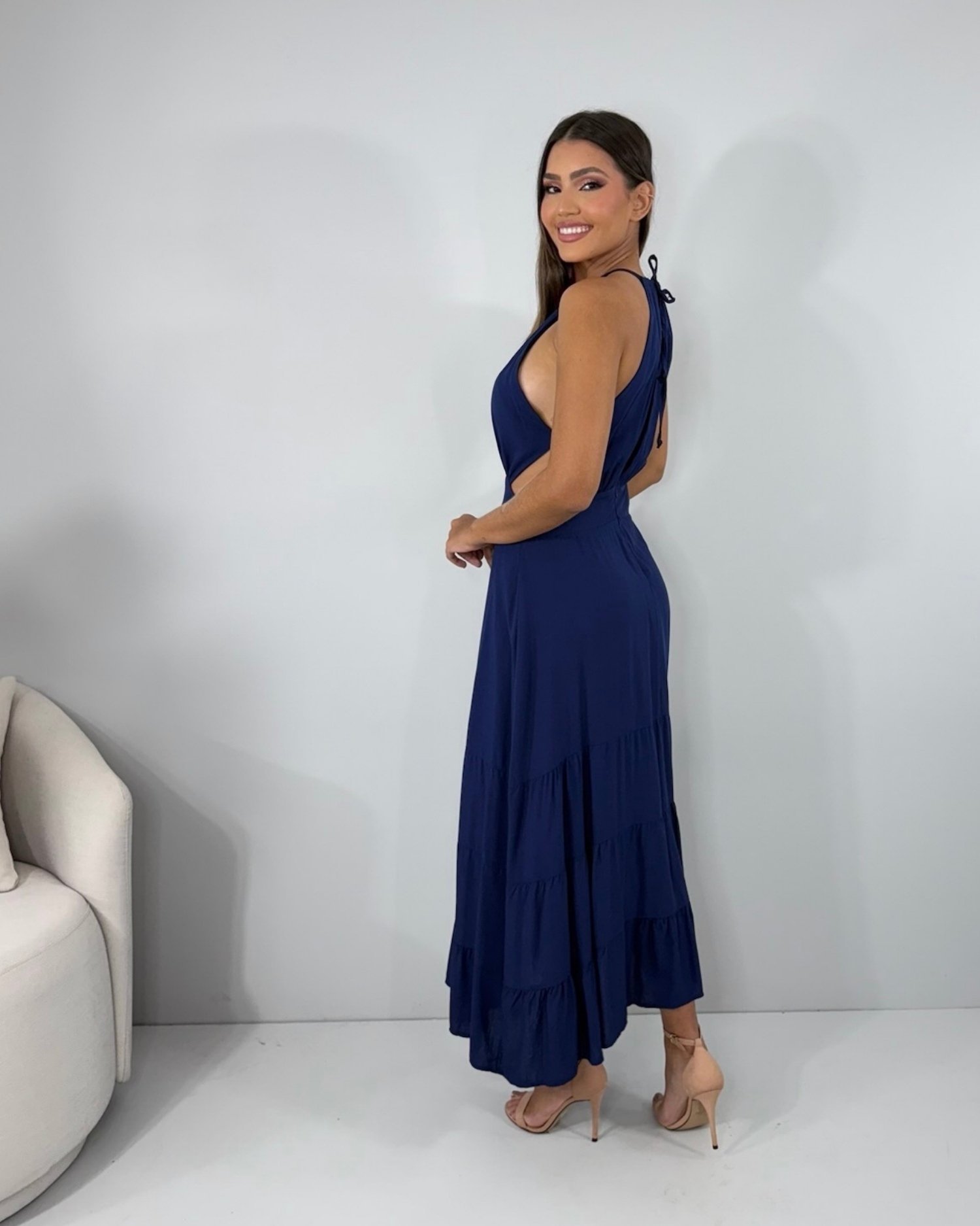 Vestido Estefane - Azul Marinho - Image 5