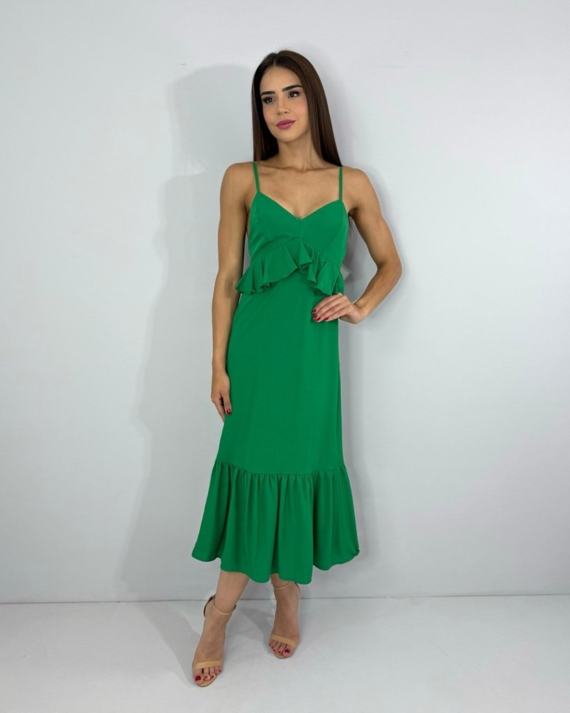 Vestido Maggie - Verde Bandeira