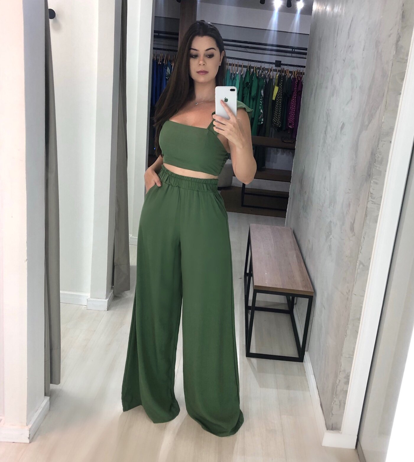 Cropped Samira - Verde Militar - Image 1