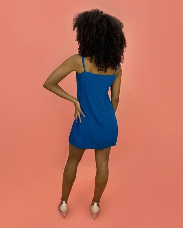 Vestido Naiane - Azul Petróleo