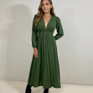 Vestido Clara - Verde Militar - Image 1